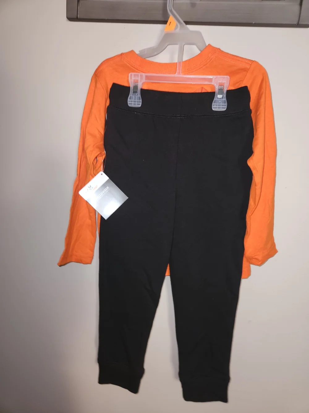 Kids Orange 'Tricks or Treats' Long-Sleeve Matching Set Size 4T